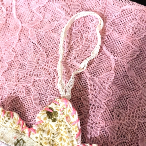 OOAK Handmade Quilted Snowflake Decoration Shabby Chic Boho - Picture 4 of 6